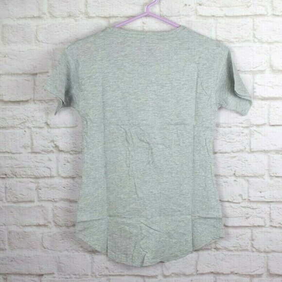 NWT Rae Dunn Coffee First Gray Tee T-Shirt XS - Picture 5 of 9